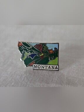 Vintage Montana Enamel State Pin - MAFCO